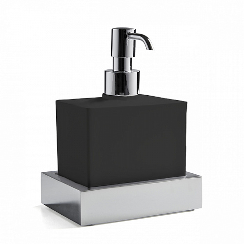 3SC SK 3.0 Дозатор подвесной, композит Solid Surface, цвет: чёрный/хром 