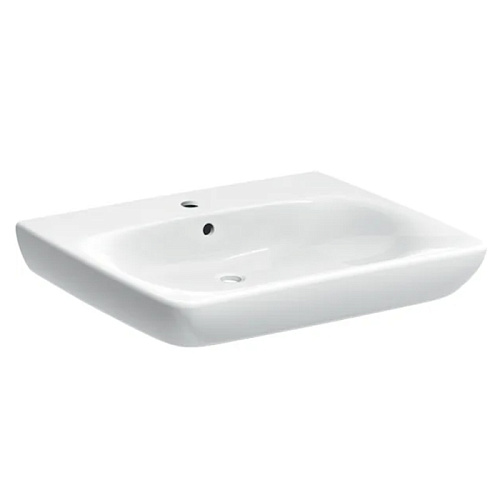 Geberit Selnova Comfort Раковина 65х55х16см., подвесная, 1 отв., для ММГН, цвет: белый глянцевый