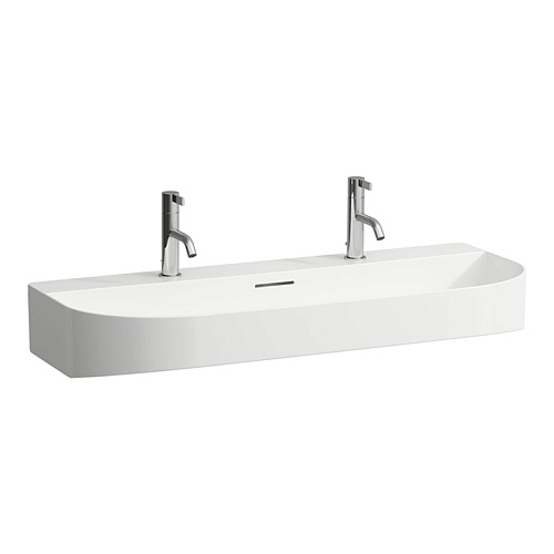 Laufen Sonar Раковина 100x42x14см., накладная, 2 отв., цвет: белый