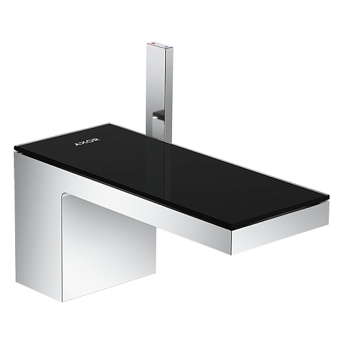 Axor MyEdition Смеситель для раковины 70, на 1 отв., излив 200мм, с донным клапаном, цвет: хром/черное стекло