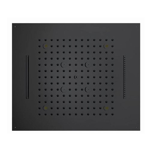 BOSSINI DREAM/4 Верхний душ 570x470 мм, с 4 LED RGB, 4 режима (дождь, каскад, водопад, туман) блок питания/управления, Cromoterapia, цвет: черный мат