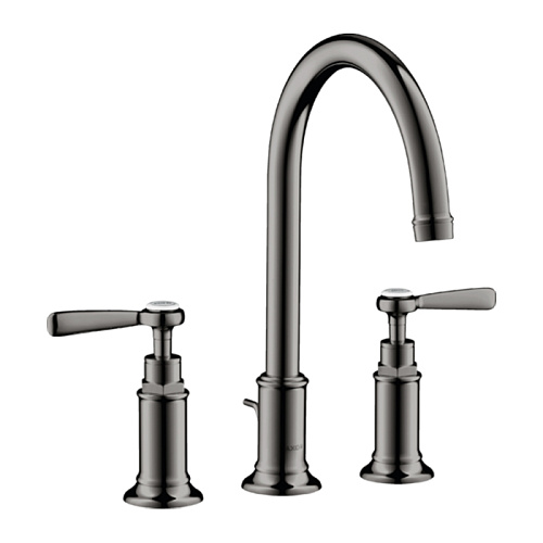 Axor Montreux Смеситель для раковины 180, на 3 отв., ручка: рычаг, с донным клапаном, цвет: полированный черный хром