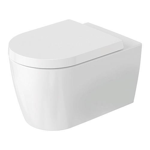 Duravit Me by Starck Унитаз подвесной 36x54см, безободковый, tornado, покрытие Durashield+, сиденье SoftClose, цвет: белый глянцевый