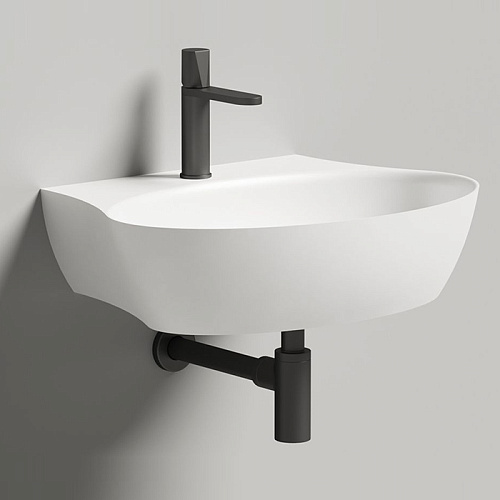 Salini Alda Wall 01 Раковина 58х45х15см., с 1 отв., сифон, слив-пер, мат-л: S-Sense, цвет: белый глянцевый