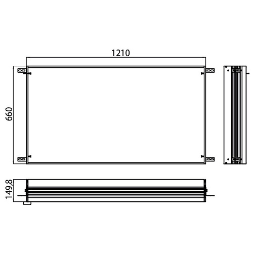 Emco Asis prestige Встраиваемая монтажная рама для зеркального шкафа 121.5х14.7хh66.5см
