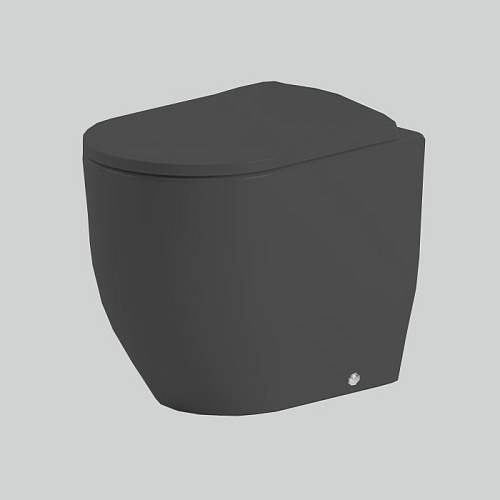 Artceram Monet Унитаз напольный 36х52см., приставной Rimless, цвет: черный матовый