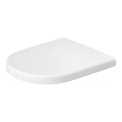 Duravit D-Code Сиденье для унитаза, петли: нержавеющая сталь, с микролифтом, цвет: белый