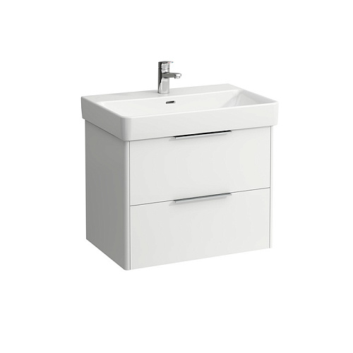 Laufen Base Тумба подвесная 70x46.5см, с раковиной, с 2 выдвиж. ящиками, цвет: белый матовый