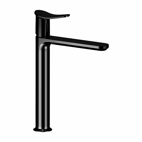Huber Harlock Смеситель для раковины, на 1 отв., высокий h: 22.5см., без донного клапана, цвет: Nero Opaco