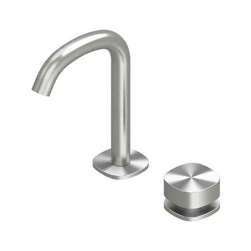 QuadroDesign Super Смеситель для раковины, 2 отв., цвет: Brushed Stainless Steel