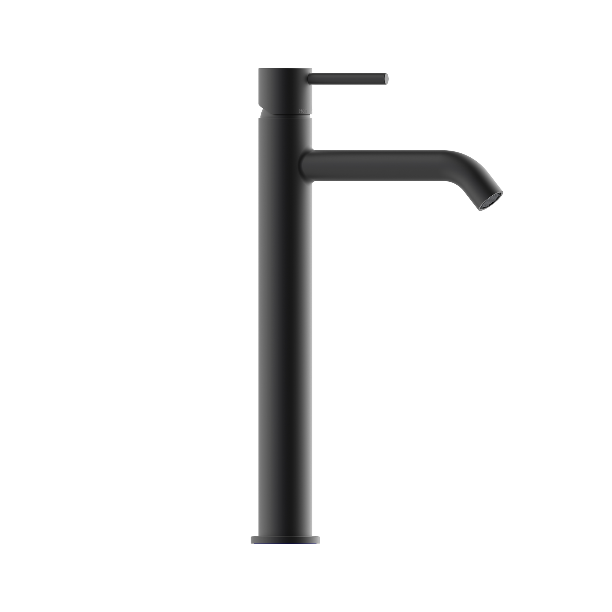 Bossini Teo M Смеситель для раковины TEO-M высокий 309 мм, с заглушкой 1”1/4 и гибкая подводка из нерж. стали, цвет: Nero opaco
