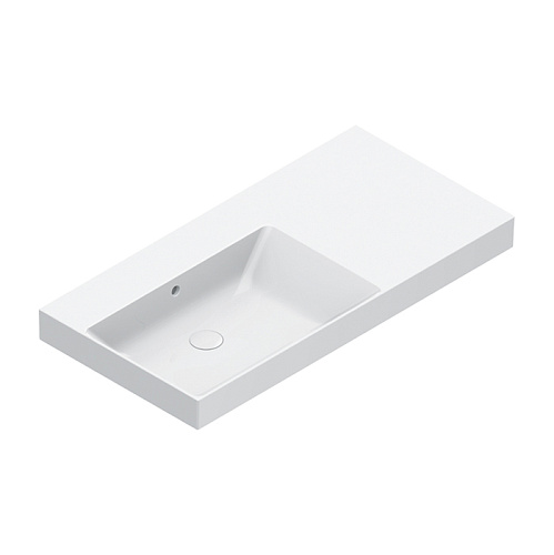 Catalano Zero Раковина 100x50см чаша слева, без отв., цвет: белый глянцевый