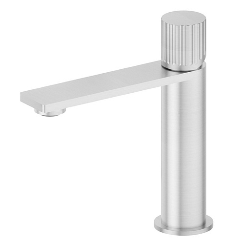 Newform Steel Line Смеситель для раковины, 1 отв., без донного клапана, цвет: stainless steel