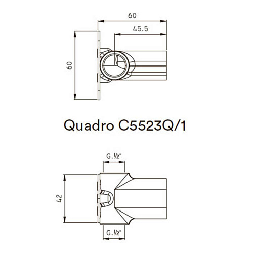 Nicolazzi Scarichi Встраиваемая часть для настенного смесителя Quadro