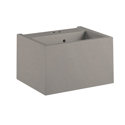 Kerasan Kanaal Раковина подвесная 60х46.5см.,с 2 отв., цвет: Matt Grey