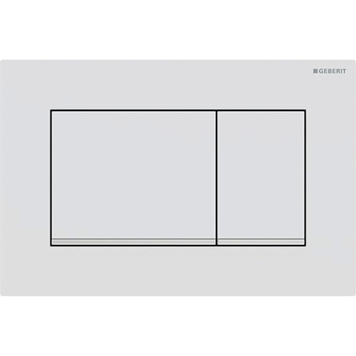 Geberit Sigma20 Клавиша для двойного смыва, квадратная, цвет: белый матовый/хром