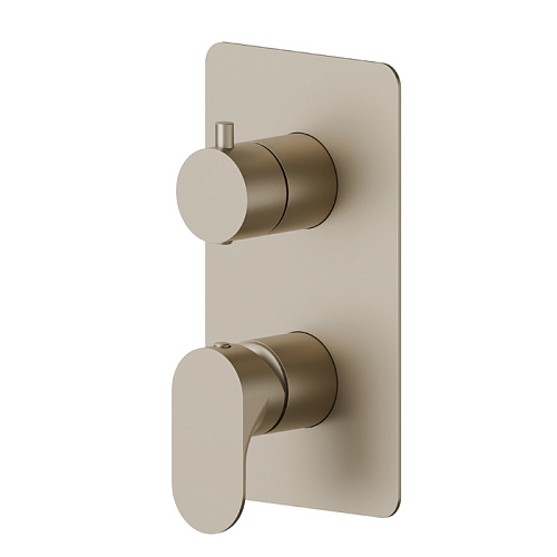 Newform Linfa II Смеситель для душа, встраиваемый, 2 потока, внешняя часть, цвет: gold satin