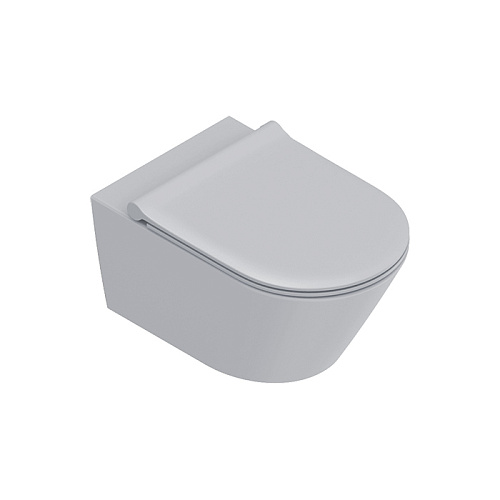 Catalano Zero Унитаз подвесной 55x35см, безободковый, смыв Silentech 3.0, покрытие Cataglaze+, цвет: cemento satinato