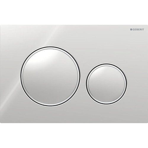 Geberit Sigma20 Клавиша для двойного смыва, круглая, цвет: хром/матовый хром