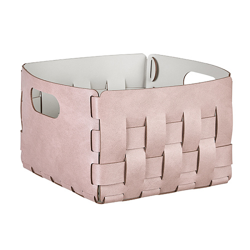 ADJ Корзинка Bottega, 25x25xH20 см., цвет: пепельная роза/устричный