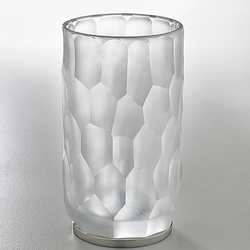 3SC Nest Стакан настольный, цвет: прозрачный хрусталь/никель сатинированный матовый