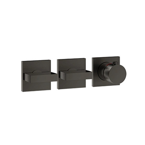 Gessi INVERSO BATH&SHOWER Смеситель для душа, встраиваемый, на 2 выхода, цвет: Black Metal Br. PVD