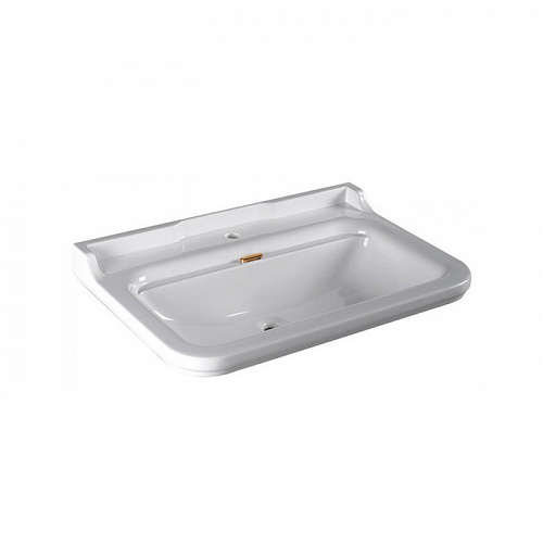 Kerasan Waldorf Раковина 80х55 см, 1 отв., керамическая, цвет: белый/золото