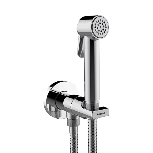 Bossini Paloma Brass Гигиенический душ со смесителем, лейкой и шлангом 125см., цвет: хром