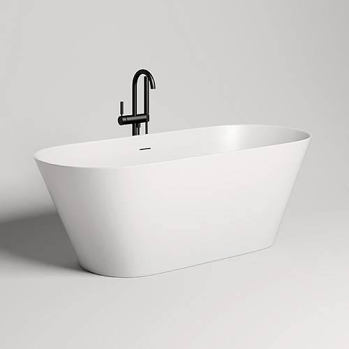Salini Mona Ванна 170х72х58.5см., отдельностоящая, S-Sense, донный клапан "Up&Down", сифон, слив-перелив, цвет: белый глянцевый