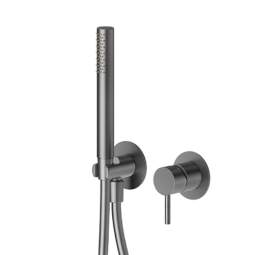 Newform X-STEEL 316 Смеситель для душа, встраиваемый, с ручной душ, шланг 150 см, цвет: PVD Brushed gun metal