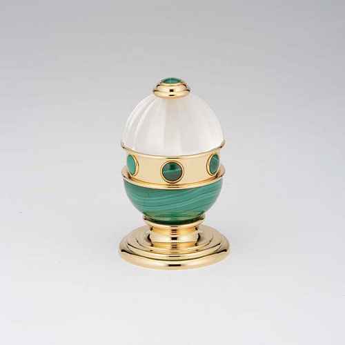 THG Cheverny Malachite Вентиль смесителя для раковины, вставки малахит, цвет: полированное золото