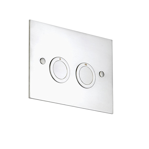 THG Клавиша смыва для унитаза двойная, для инсталляций TECE, цвет: хром