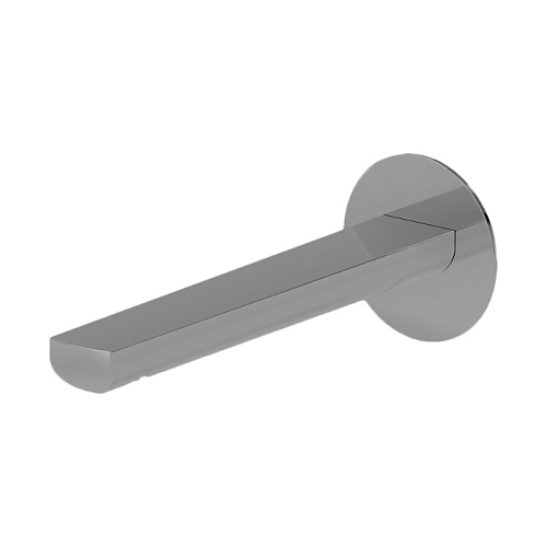 Newform Haka Излив для раковины 18.9см., настенный, с подключением на 1/2”, цвет: PVD brushed stainless steel