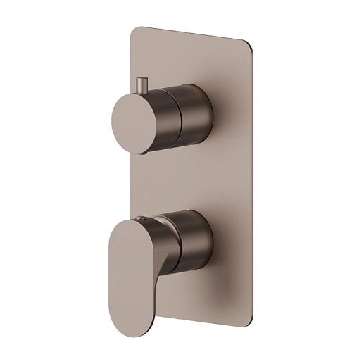 Newform Linfa II Смеситель для душа, встраиваемый, 2 потока, внешняя часть, цвет: copper glossy