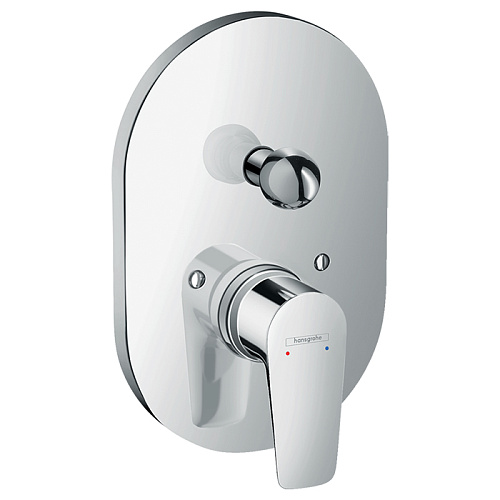 Hansgrohe Talis E Смеситель для ванны, встраиваемый, с переключателем потоков, внешняя часть, цвет: хром