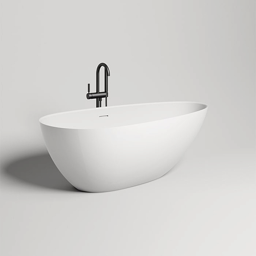 Salini Paola Bassa Ванна отдельностоящая 172х82.7х57.8cм,"Up&Down", сифон, слив-перелив, S-Stone, цвет: белый матовый