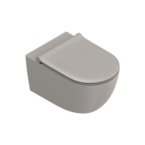 Catalano Sfera Унитаз подвесной 55x35см, безободковый, смыв Tornado, покрытие Twinglaze+, цвет: Tortora Satinato