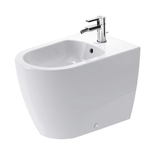 Duravit Me by Starck Биде напольное приставное 37х60 см, с 1 отв. под смеситель, с креплением, цвет: белый