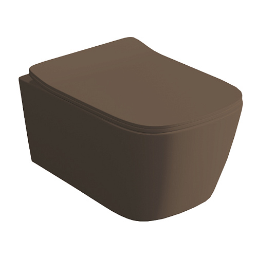 Artceram A16 Унитаз подвесной 36x52см, безободковый, saniglaze, the.reel, цвет: brown tortora