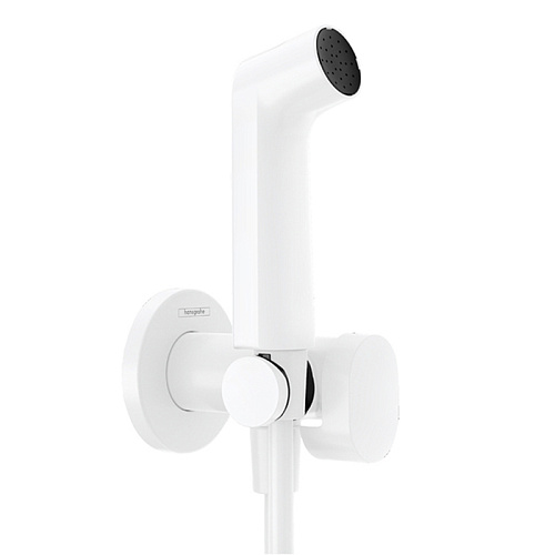 Hansgrohe Bidette E Гигиенический душ со смесителем, держатель, цвет: белый матовый