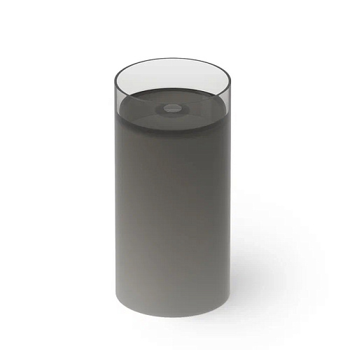 Dea Design Pedestal Basin Раковина 45х45х90см., напольная, без отв., Glasstech, прозрачная смола, цвет: Smoky Black R4