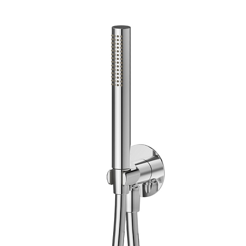 Newform Shower Ручной душ из латуни, гибкий шланг, держатель, цвет: хром