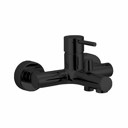 Cisal Less Minimal Смеситель для ванны/душа, настенный, цвет: черный матовый