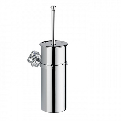 THG Pétale de cristal clair Ёршик для туалета, подвесной, цвет: хром/прозрачный хрусталь