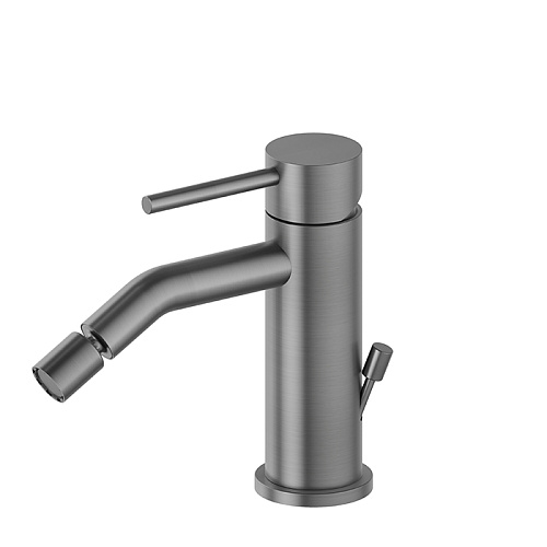 Newform X-STEEL 316 Смеситель для биде на 1 отв.,  с донный клапаном, излив 13.4см.,цвет: PVD Brushed gun metal