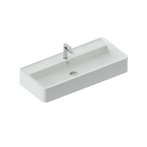 Artceram Rodolfo 100 Раковина накладная 100х45см., с 1 отв., без слив перелива, покр SANIGLAZE, цвет: белый