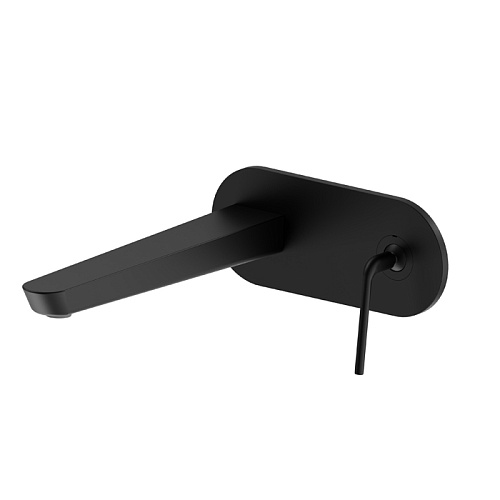 Newform O'Rama Смеситель для раковины, встраиваемый, с длинным изливом, внешняя часть, цвет: черный матовый