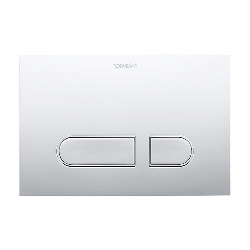 Duravit DuraSystem Клавиша смыва для унитаза, механический смыв, пластик, цвет: хром