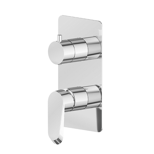 Newform Nio Смеситель для душа, встраиваемый, 2 потока, внешняя часть, цвет: хром