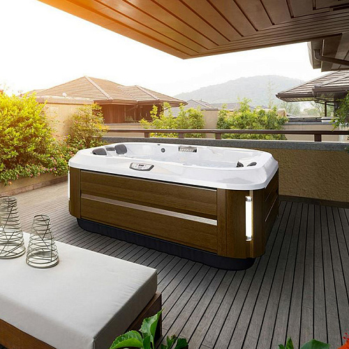 Jacuzzi J315 Минибассейн 193х168х81см, отдельностоящий, без стерео-системы, панель Modern Hardwood, цвет акрила: Platinum
